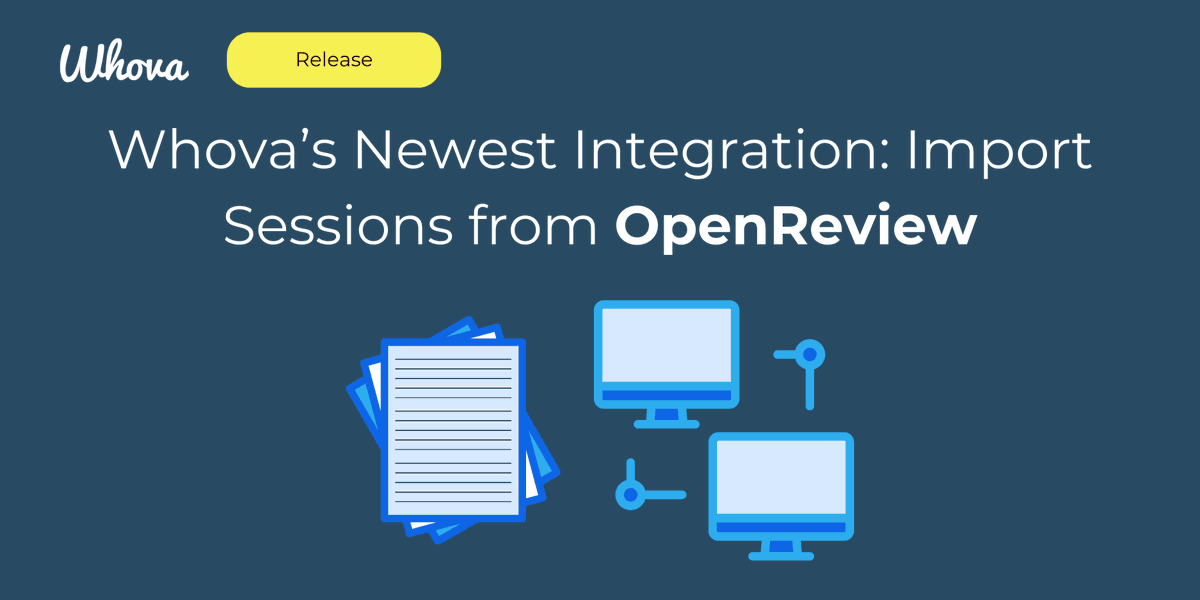 WhovaSupport's tweet photo. Exciting news for academic event organizers! 🎓

Whova now integrates with the academic review system OpenReview, making it easy to import accepted submissions to Whova's Agenda Center to start scheduling.

Read the full announcement here: https://t.co/jJzwXJoace https://t.co/CKyT7WZUHS