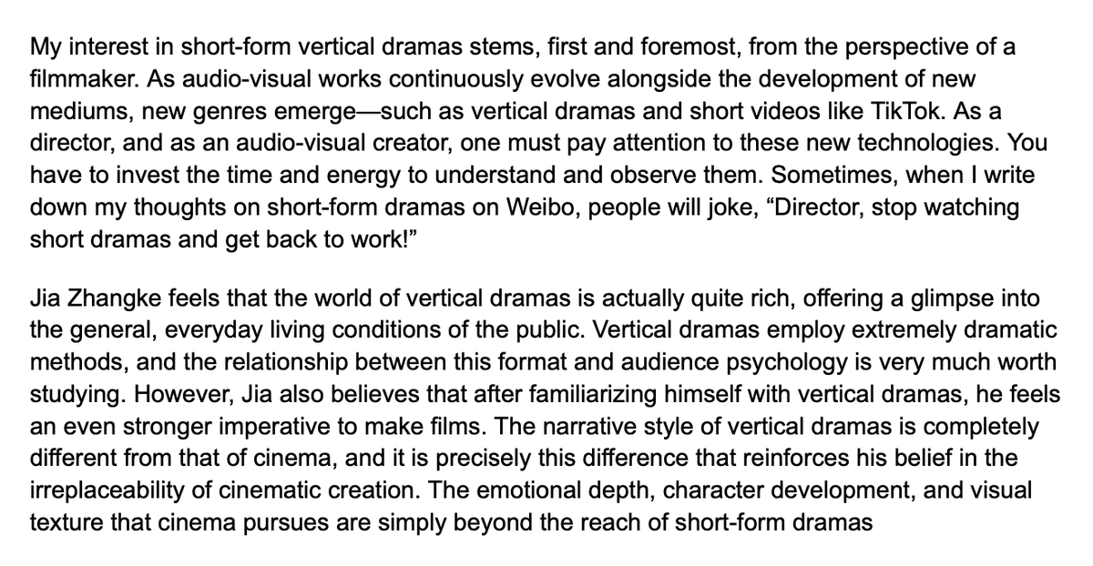 FrankYan2's tweet photo. Jia Zhangke did an extended Chinese interview with Sina Entertainment during Cannes in which he discussed about his new short film Torino Shadow, AI, vertical drama, and his future projects https://t.co/ogWImdX52u https://t.co/kLJuoOAAiW