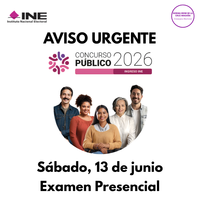 NormaIreneD's tweet photo. Si eres participante en el Concurso Público 2026 del #SPEN, toma nota. 📝

El @INEMexico aprobó cambios en el calendario y modalidad del examen de conocimientos. La nueva aplicación será presencial y por escrito el 13 de junio.

Mantente atento a las redes oficiales del Instituto para que conozcas más detalles.