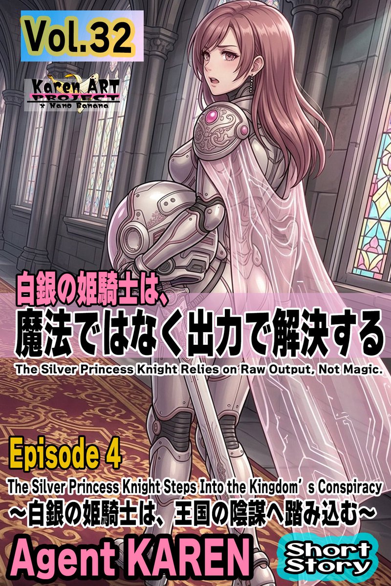 WWRC12's tweet photo. 白銀の姫騎士は、魔法ではなく出力で解決する The Silver Princess Knight Solves Problems with Output, Not Magic 
Agent Karen Novel

電子書籍はこちらで販売中
E-books are available for purchase here.
Episode4
https://t.co/ohOzLE1A5Z

＃姫騎士
＃パワードスーツ
＃無双
＃異世界ファンタジー