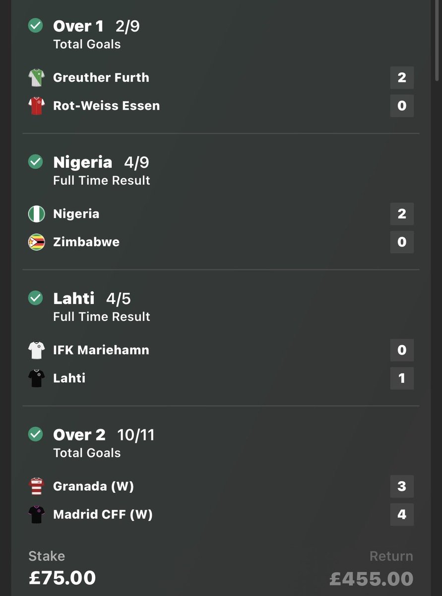 GGoalsGalore's tweet photo. OH MY GOD LOOK AT THIS ACCA WE JUST LANDED 🤑🤑 😱

EASY MONEY ONCE AGAIN 💰💰

RT &amp; LIKE AND I WILL CHOOSE 2 PEOPLE TO WIN £100 TOMORROW 

( Tomorrow ACCA in comments ) 👇 https://t.co/2JDPSrdjkZ