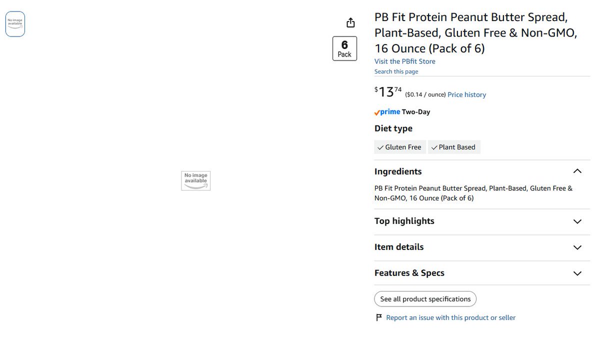 AmazonErrorKing's tweet photo. 6-Pack Protein Peanut Butter for $13

Hidden amazon deal

Should be $40+

https://t.co/i1egpXASJ7 https://t.co/6oeHieaUHk