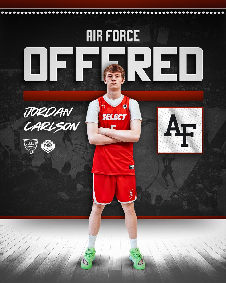 SelectHoopsUSA's tweet photo. Congratulations to @CarlsonJordan34 for receiving an offer from Air Force! https://t.co/w1uYjQikJ0