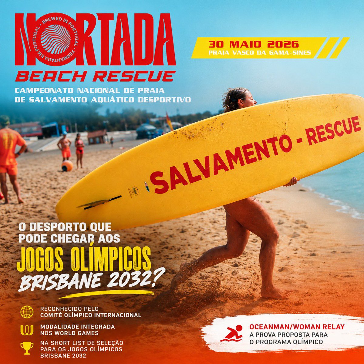 FeponsP's tweet photo. 🌍🏄‍♂️ O salvamento aquático desportivo poderá estar nos Jogos Olímpicos Brisbane 2032 🇦🇺 https://t.co/mt6lhISfnC