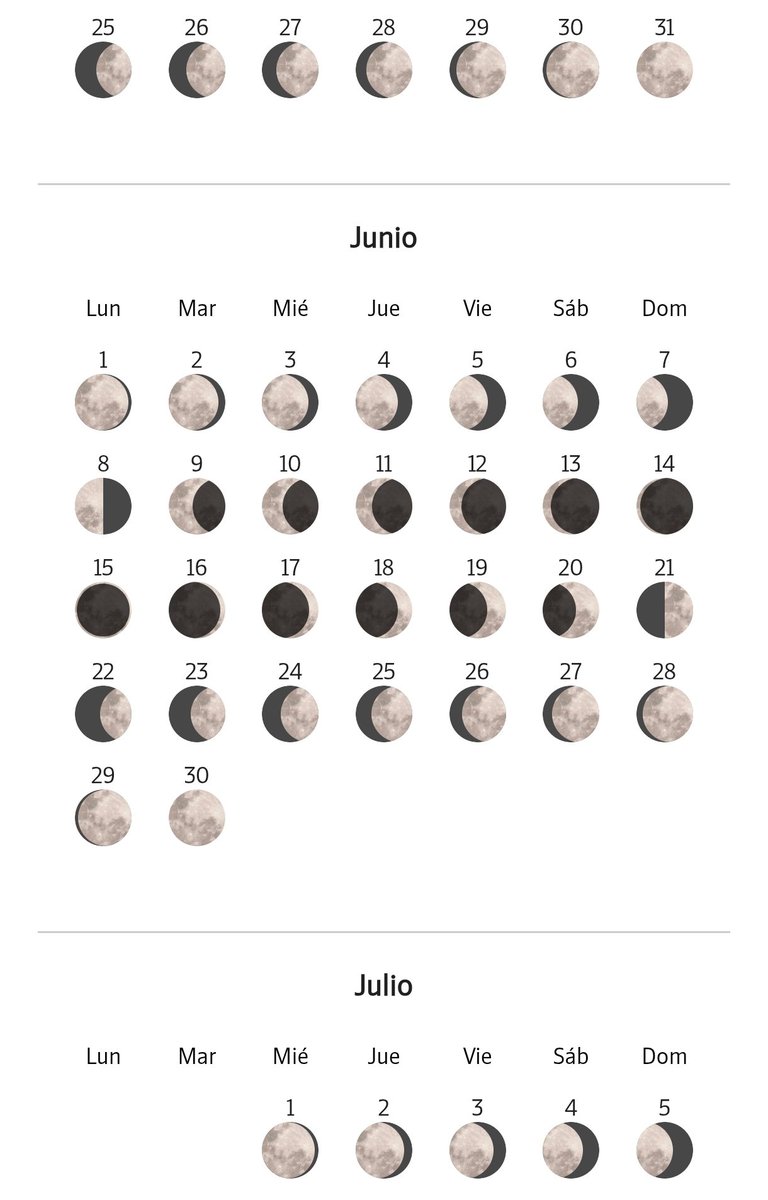 Hardcorcon's tweet photo. Os dejo el calendario lunar de aquí a julio, para que sepáis cuando podéis pasar andando por parque oeste, en Alcorcón con un pelín de luz, sin que os roben (o que al menos, intuyáis quién os roba), ni tropecéis, ni os deis con una pared, ni os perdais por la calle: https://t.co/PeufS3zHa6