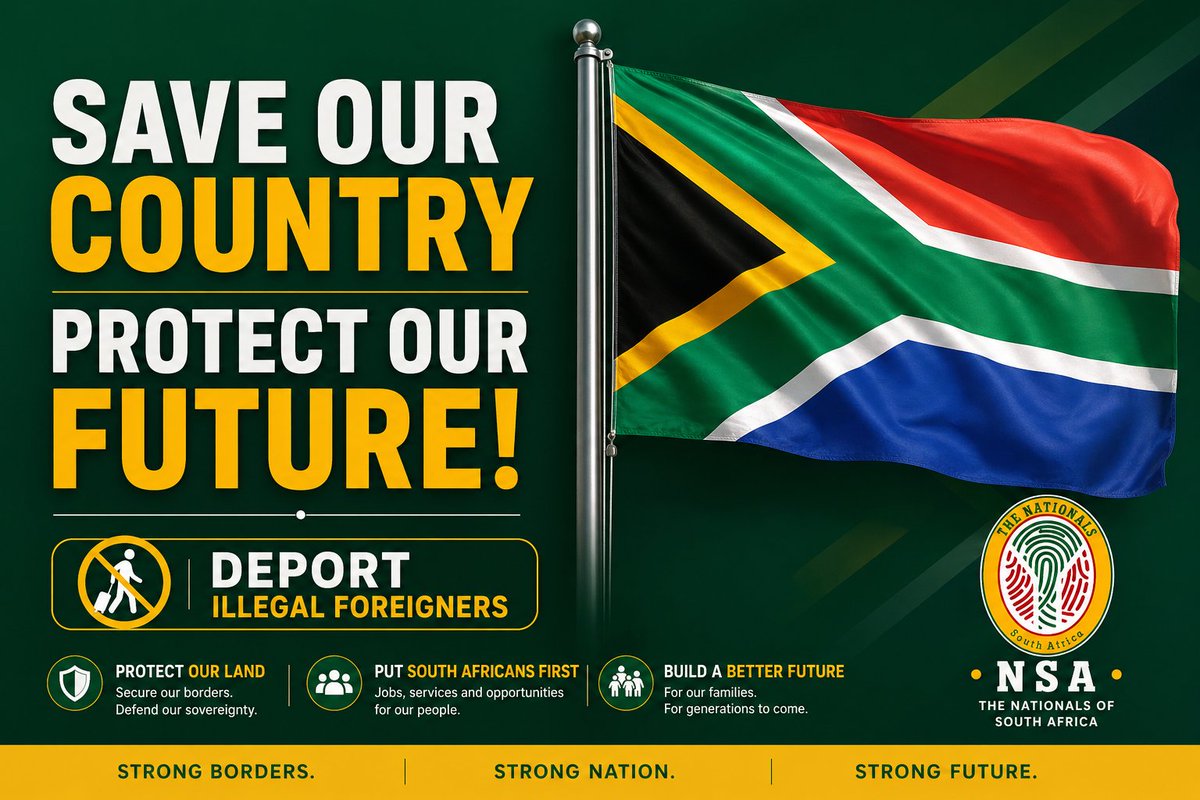 NSA_Party's tweet photo. If you want a party that unashamedly backs the south african people, calls it how it is and seeks to rebuild a independent Republic, then back @NSA_Party. Don't keep wasting your time with those who've failed you over and over.

#LetSouthAfricaLive #SaveSouthAfrica https://t.co/AM5AIWQfof