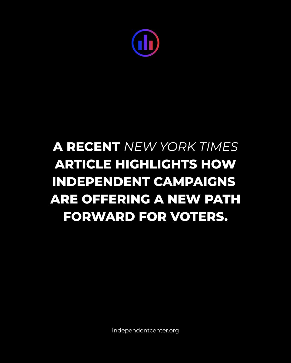 Independent_Cen's tweet photo. The national spotlight is turning to Montana. 🏔️

A recent feature in @nytimes highlights independent Senate candidate @SethBodnar, focusing on how independent campaigns are navigating traditional party structures and offering a new path forward for voters. The piece underscores a growing national trend: voters are increasingly looking for leaders who prioritize community outcomes over rigid partisan gridlock.

Community Outcomes > Partisanship = Winning Formula 👏

#independent #newyorktimes #independentcenter
