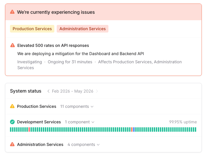 BlockCheney_'s tweet photo. Clerk's been down again today. Building a SaaS where auth is a SPOF is rough. Anyone moved off Clerk recently? Eyeing Supabase Auth since I already use Supabase for the DB. Curious what others are running. @clerk outage https://t.co/XCtIscKd4o