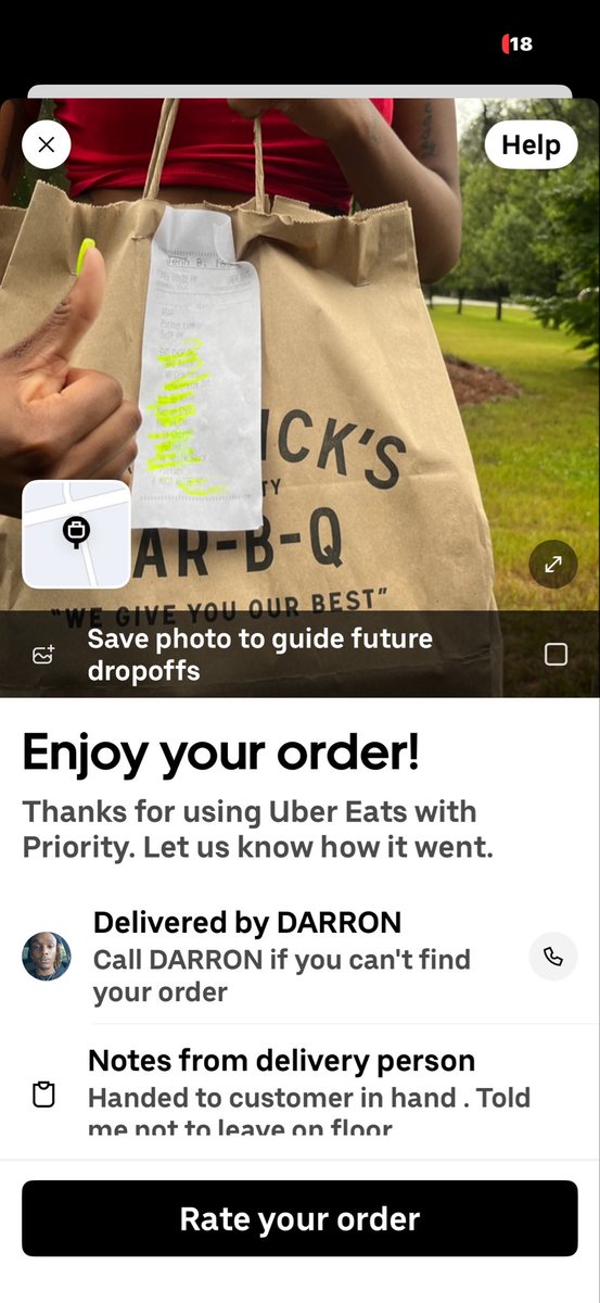 JennBrown's tweet photo. And now you just canceled my order and said he can’t deliver but he picked it up 60 mins ago.  This is crazy.  Two days back to back 😡 @Uber @UberEats https://t.co/UJ5HDs3DPK