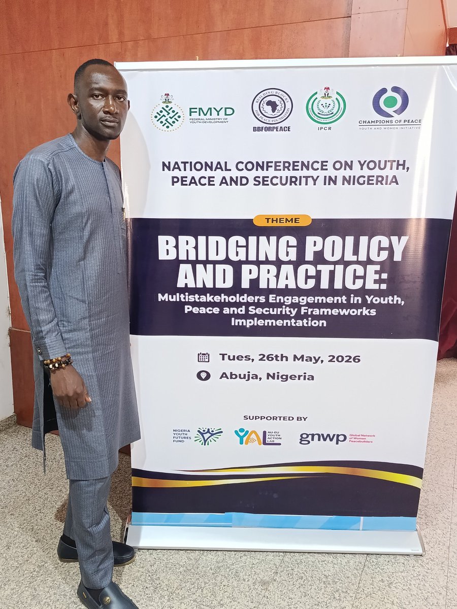 IsaacJoshua212's tweet photo. Amazing day at the National Conference on Youth, Peace and Security in Nigeria with peace Advocates, CSOs, NGOs and Development partners to discuss strategies in bridging policy with practice. 

All hands must be on deck to achieve sustainable peace across communities. 

#Peace https://t.co/Z6pujq248F