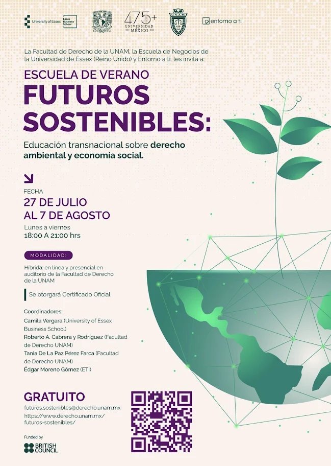 DerechoUNAMmx's tweet photo. ☀️ ¡Este verano aprende a salvar el planeta! 🌿

🏡🌲🍁🌏 Participa en la Escuela de Verano "Futuros Sostenibles", un programa gratuito intensivo donde aprenderás sobre ecología, innovación y desarrollo sustentable de la mano de expertos, del 27 de julio al 7 de agosto. https://t.co/APvfXTuUsn