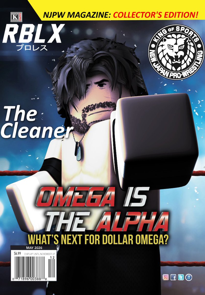 _NJPWROBLOX's tweet photo. The Cleaner, Dollar Omega is set to make a statement tonight after losing against PJ Gunna for a Never Openweight Championship N1C.

How can Omega recover and what's next for him?

@DollarOmegamanX https://t.co/ldxHY3AnhQ