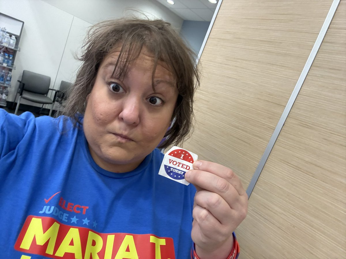 ElizMarkowitz's tweet photo. So. I go to vote today. And I’m told that I’m ineligible to vote.

Let’s get this straight: I’m the Democratic Nominee for #Texas House District 26 in November, but I’m ineligible to #vote in the #Democratic Primary Runoffs.

Color me unimpressed with the TEC. 🙄 https://t.co/9hKoPfbSlr