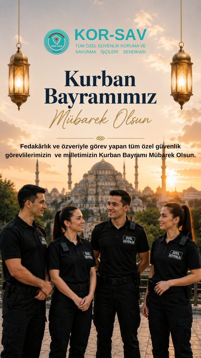 korsav628's tweet photo. Görevi başında büyük bir özveriyle çalışan, toplumun huzur ve güvenliği için gece gündüz emek veren Özel Güvenlik Görevlilerine ve Ülkemize sağlık, huzur, bereket ve mutluluk getirmesini temenni ediyoruz. 
🇹🇷
Kurban Bayramımız Mübarek Olsun. https://t.co/rOqGCPemGE