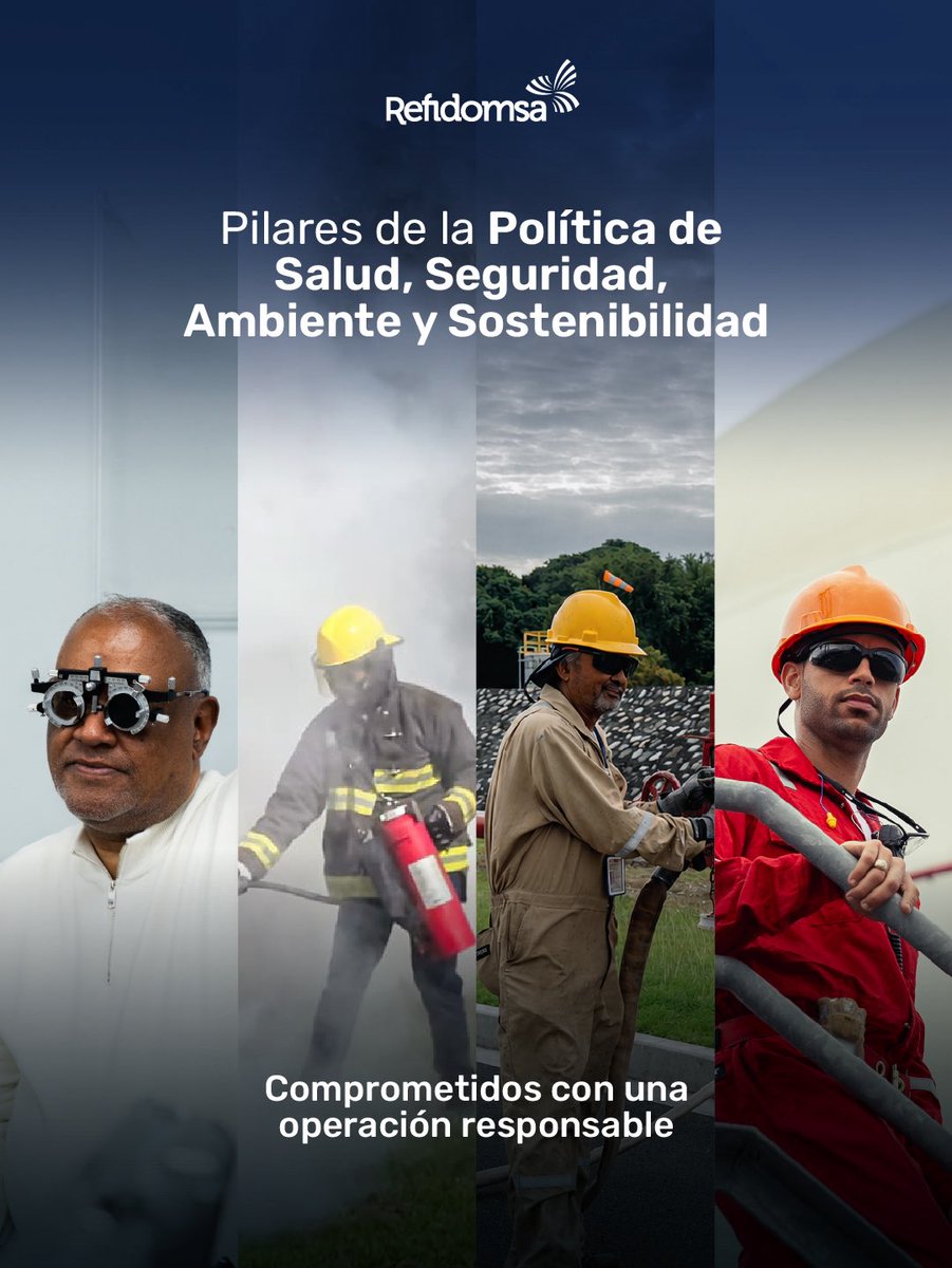 Refidomsa's tweet photo. La salud, la seguridad, el ambiente y la sostenibilidad forman parte de cada decisión y de cada proceso en Refidomsa.
Operar de manera responsable también es construir confianza. Por eso, trabajamos con visión de futuro, impulsando operaciones que contribuyan al bienestar de las personas, la protección del entorno y el desarrollo sostenible del país.

#Refidomsa