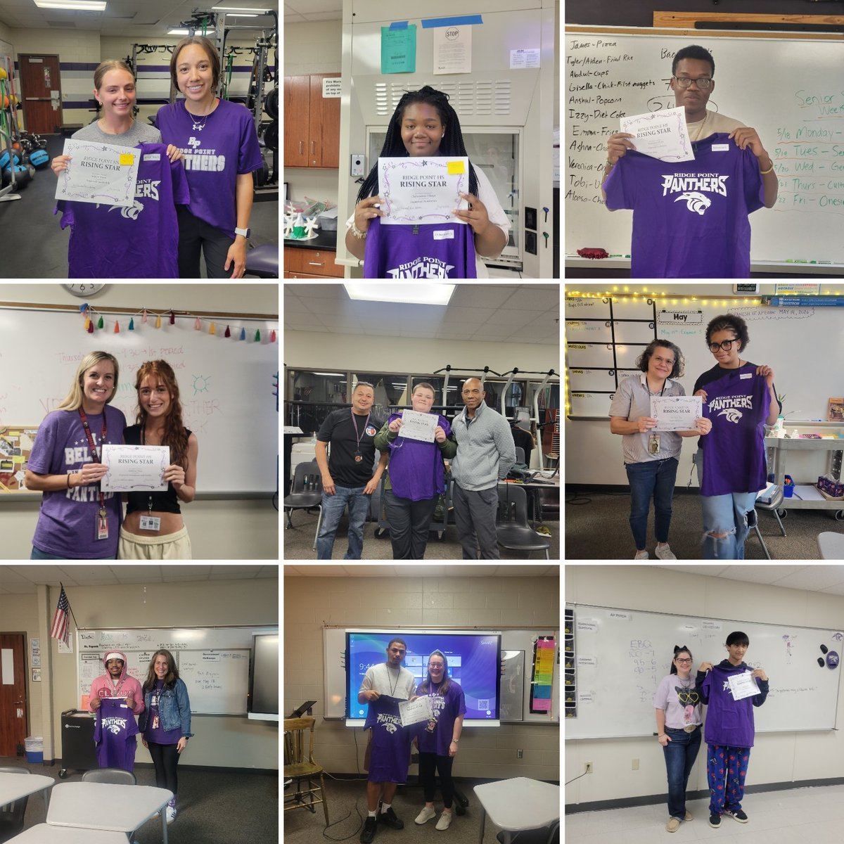 DrDJackson4's tweet photo. Check out our Ridge Point Rising Stars 🌟 All of these Panthers made progress this year. We are so proud of these students and the teachers who poured into them!
#RisingStar 
#PickOne
#PantherPride 
@RPHS_Panthers10 
@RPHSGirlsSoccer 
@FBISD_CTE 
@Rphs_World https://t.co/enYZ0PITNg