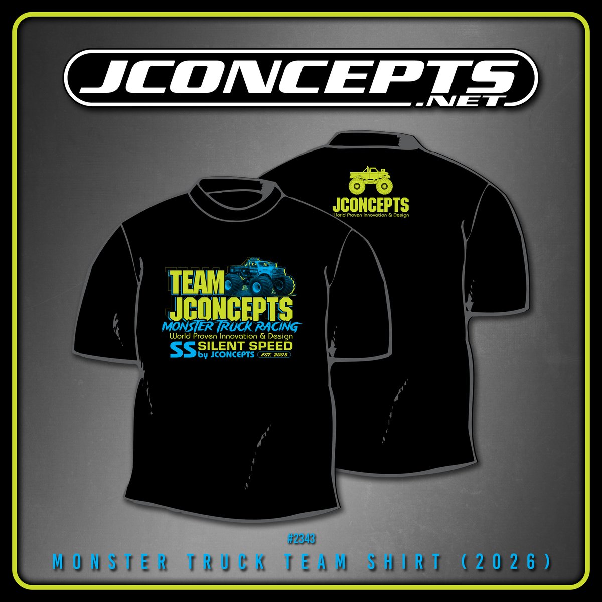 JConcepts's tweet photo. JConcepts has updated the team shirt with a new design for the big push incorporating the REACTOR monster truck kit. A fresh design utilizing the retro Team JConcepts branding used for vintage style events across the country has now made its way into monster truck apparel line-up... https://t.co/Hy1lQmkgLS