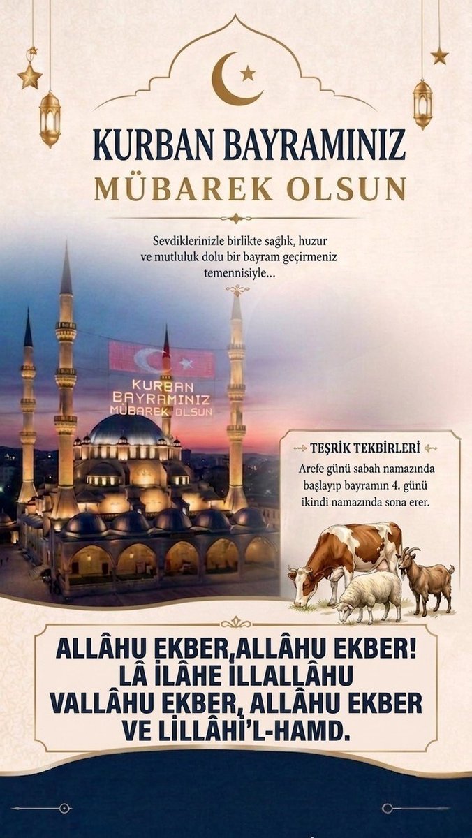 71kele's tweet photo. TÜRK VE İSLAM ALEMİNİN 
KURBAN BAYRAMI MÜBAREK OLSUN https://t.co/pVuO7aMk9L