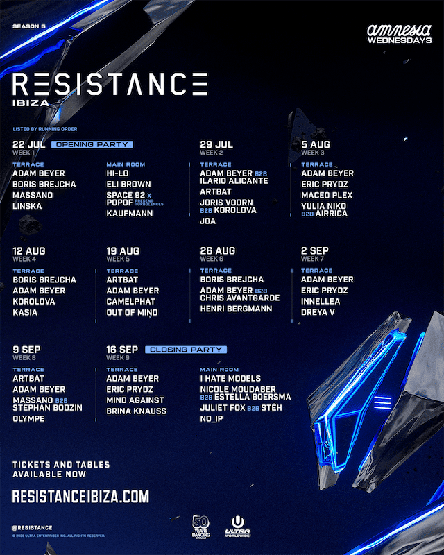 EDMLife's tweet photo. Amnesia Turns 50 and RESISTANCE Is Throwing the Party — All Summer Long https://t.co/srb7NwJK4y