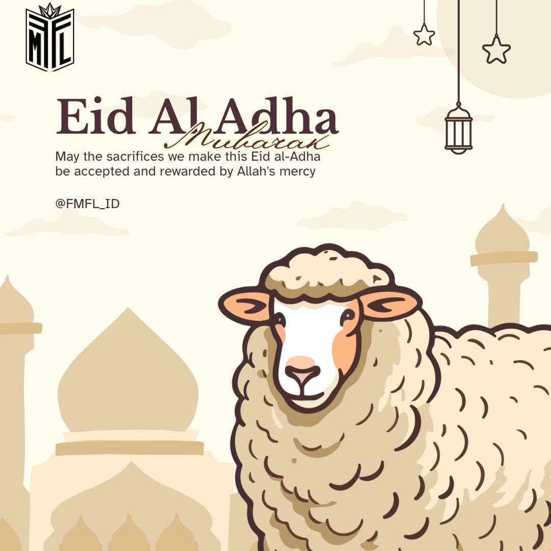 FMFL_ID's tweet photo. Selamat Hari Raya Idul Adha 1447 H

Keluarga besar Football Manager Fantasy League (FMFL) mengucapkan:

✨ Taqabbalallahu minna wa minkum ✨
Semoga seluruh amal ibadah dan pengorbanan kita diterima oleh Allah SWT. https://t.co/e4PqPWIZNj