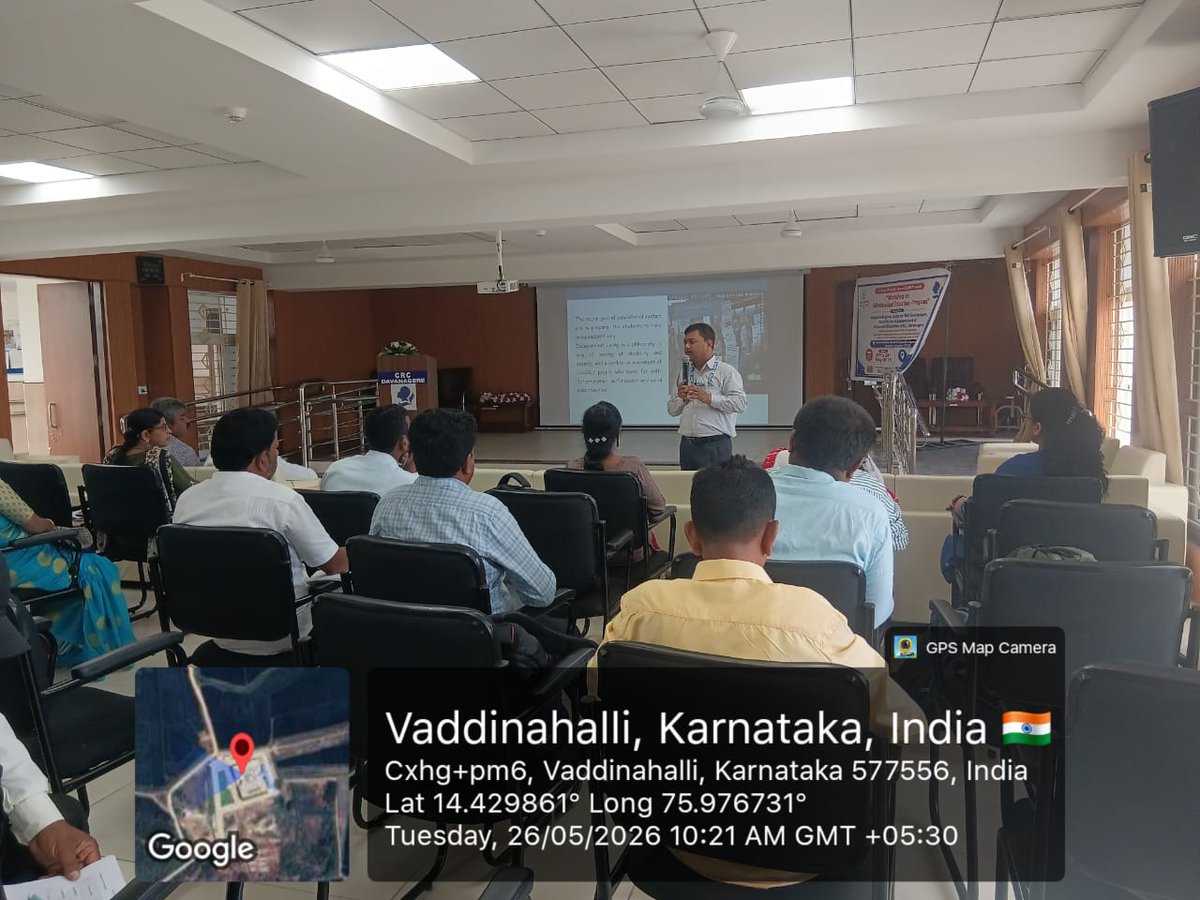 CRCDVG's tweet photo. CRC, Davangere (under NIEPID, DEPwD, MSJ&amp;E, GoI) completed the 2-day offline CRE program on “Workshop on Individualized Education Programme (IEP)” at CRC, Davanagere on 25th &amp; 26th May for 23 Professionals. Coordinated by Sh. Suresh Chandra Keshri. https://t.co/7uTbacc3Kb