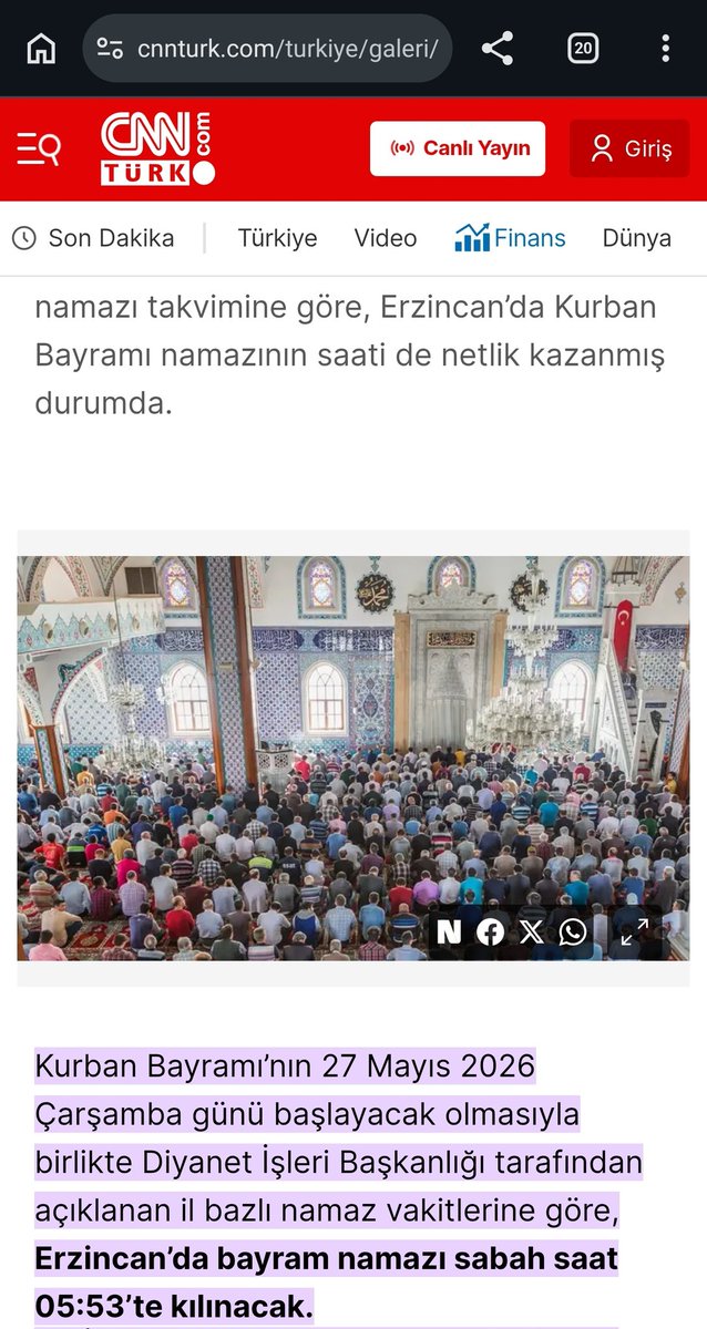 krmozden's tweet photo. @cnnturk bi tane doğru haberiniz yok aq. Sizin yüzünüzden bayram namazına yetişemedim. 05.53 değil 05.33 müş gerizekalılar😅 https://t.co/ZQIpKY7PCW