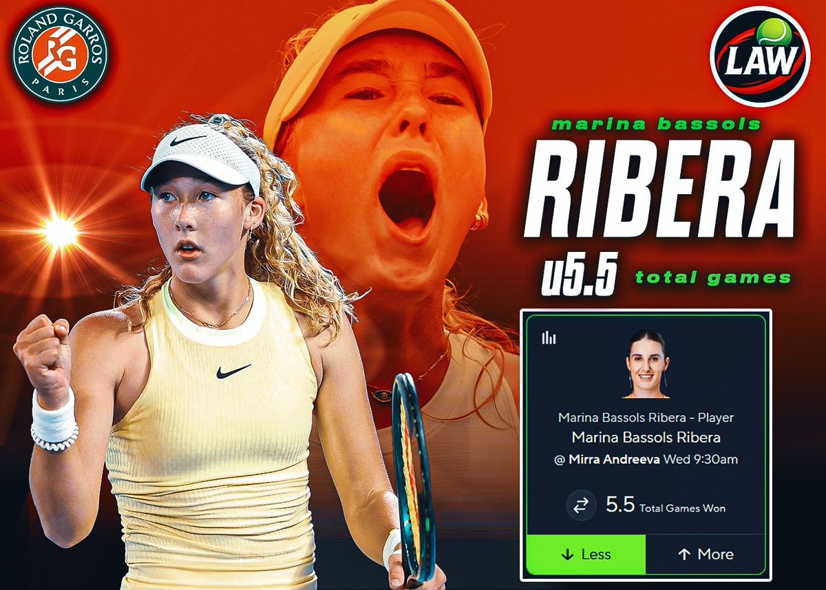 LawDTP's tweet photo. 🎾 TENNIS POTD:

Expecting belt from Mirra here. She should be able to bully Marina's serve while using her own serve to bail her out against the 5'5 player.

$5 1-WEEK / $20 A MONTH PREMIUM

FOR FULL PROP LISTS⬇️ 
 
https://t.co/7Xj7ZAR4HI 

#PrizePicks #GamblingX #Tennispicks #GamblingTwitter