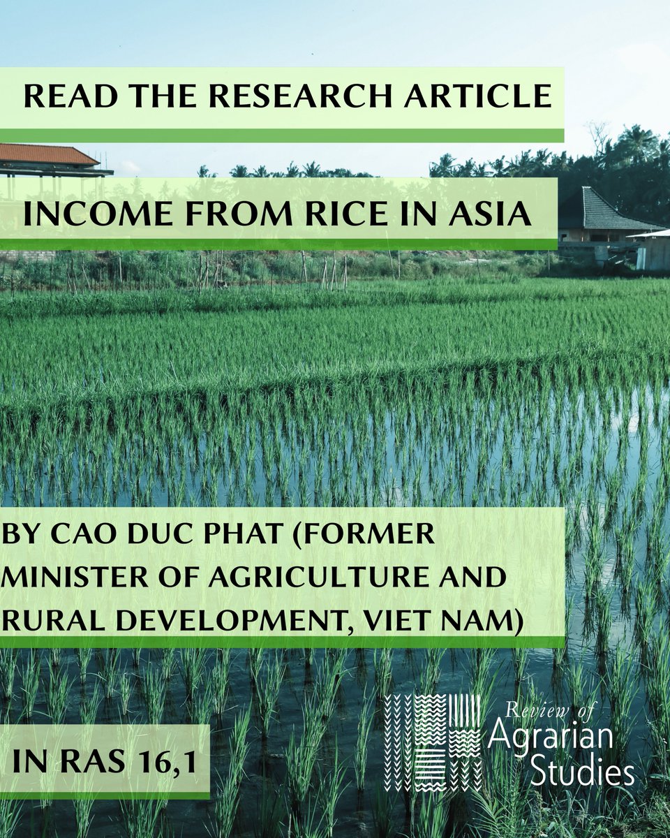 reviewagrarian's tweet photo. What policy measures can support Asia's 130 million rice farmers? Cao Duc Phat looks at income from rice in Asia. Read the article here: https://t.co/HnSQ0M5DKd. https://t.co/qn2shfQYSl