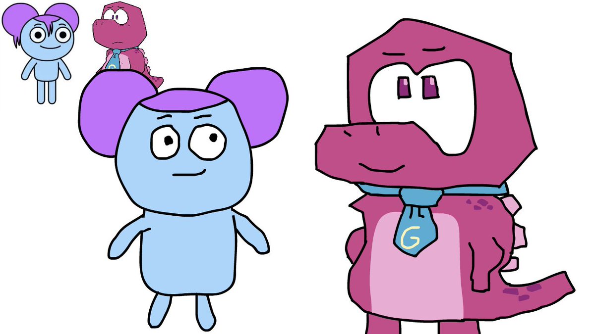 iDuckFilms's tweet photo. After almost 10 years of drawing in Photoshop digitally I've been learning Animate/Flash mainly as an animation program but I really like drawing in the software too, here's a practice Gameoverse and Pibby drawing I made in Animate. https://t.co/vZNf9Q9Pa2