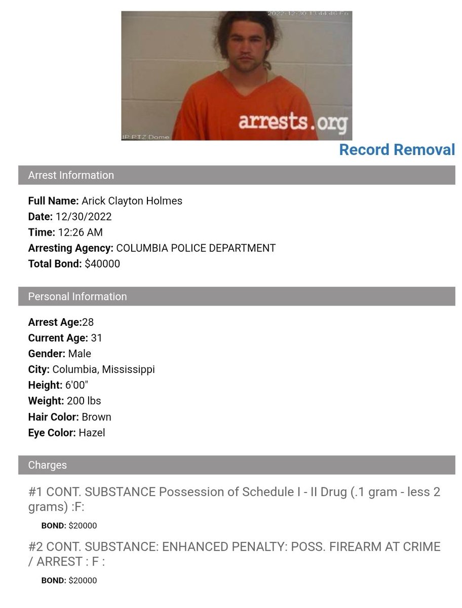 barleybird's tweet photo. @SomaKazima2 Why is he even out on the streets? And how 11g of mushrooms and 100g of weed turned into only possession of 0.1-2g of schedule I-II? Especially since he has a bunch of priors including possession, DUIs and contempt of court https://t.co/v5ti4Xod7H