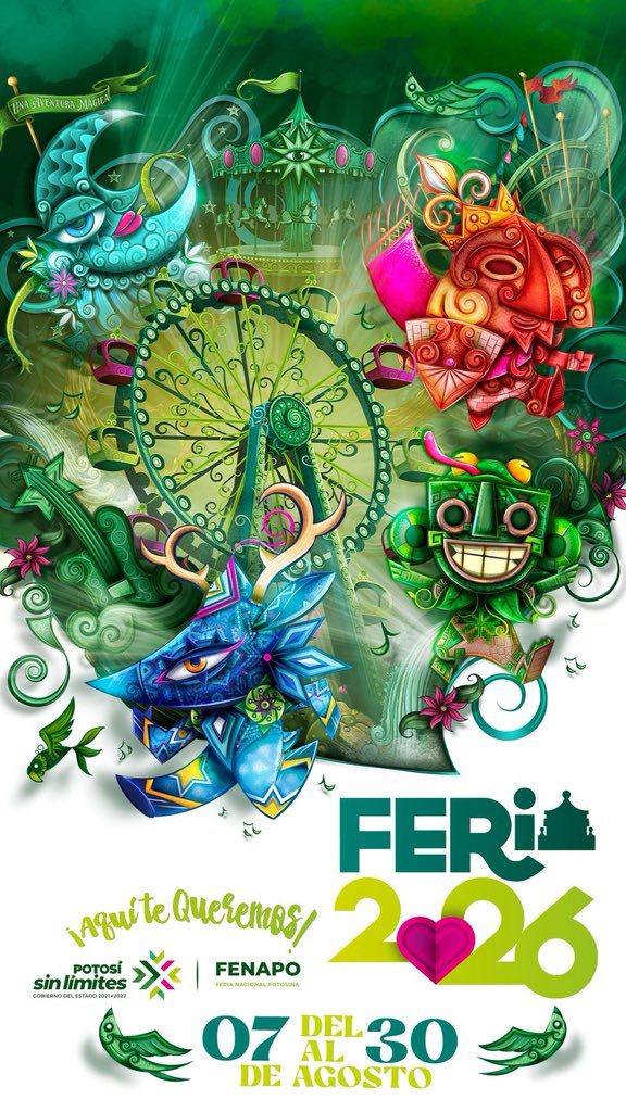 quehacerenslp's tweet photo. Dan a conocer el cartel de la edición 2026 de la Feria Nacional Potosína #sanluispotosí #slp #slplife #sanluispotosimex #sanluispotosimx https://t.co/DOHcJ9S5LG