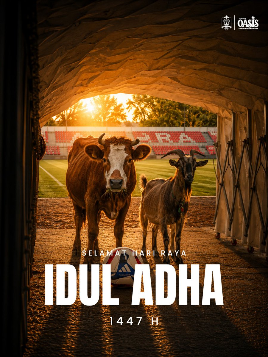 Persijap's tweet photo. Selamat Hari Raya Idul Adha 1447 H. Semoga semangat pengorbanan, keikhlasan, dan kebersamaan selalu menguatkan langkah kita, di dalam maupun di luar lapangan. 🌙🐐🐂

#Persijap #Ikijeporo https://t.co/Sa36nraeyj