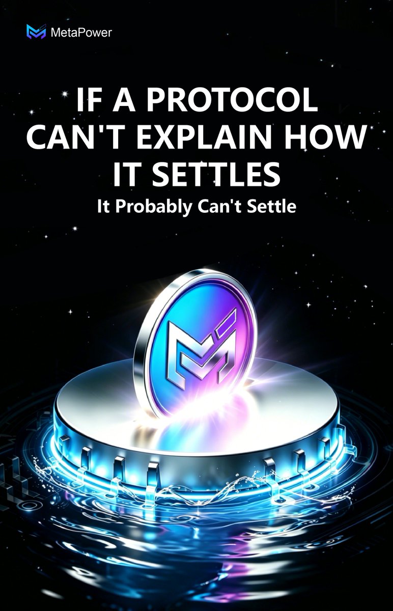 MetaPower_X's tweet photo. Meme but accurate 😂
If a protocol can’t explain how it settles, it probably can’t settle.
#MetaPower #Crypto https://t.co/KaeNxvb6Ru