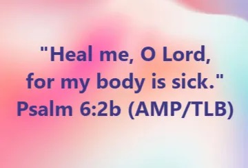 HisEmbassy's tweet photo. "Heal me, O Lord, for my body is sick."
Psalm 6:2b 
---
What God said in the #Bible Bible Verse #WednesdayVibes Prayers #miracles God Bless You https://t.co/GUgARx2nwC