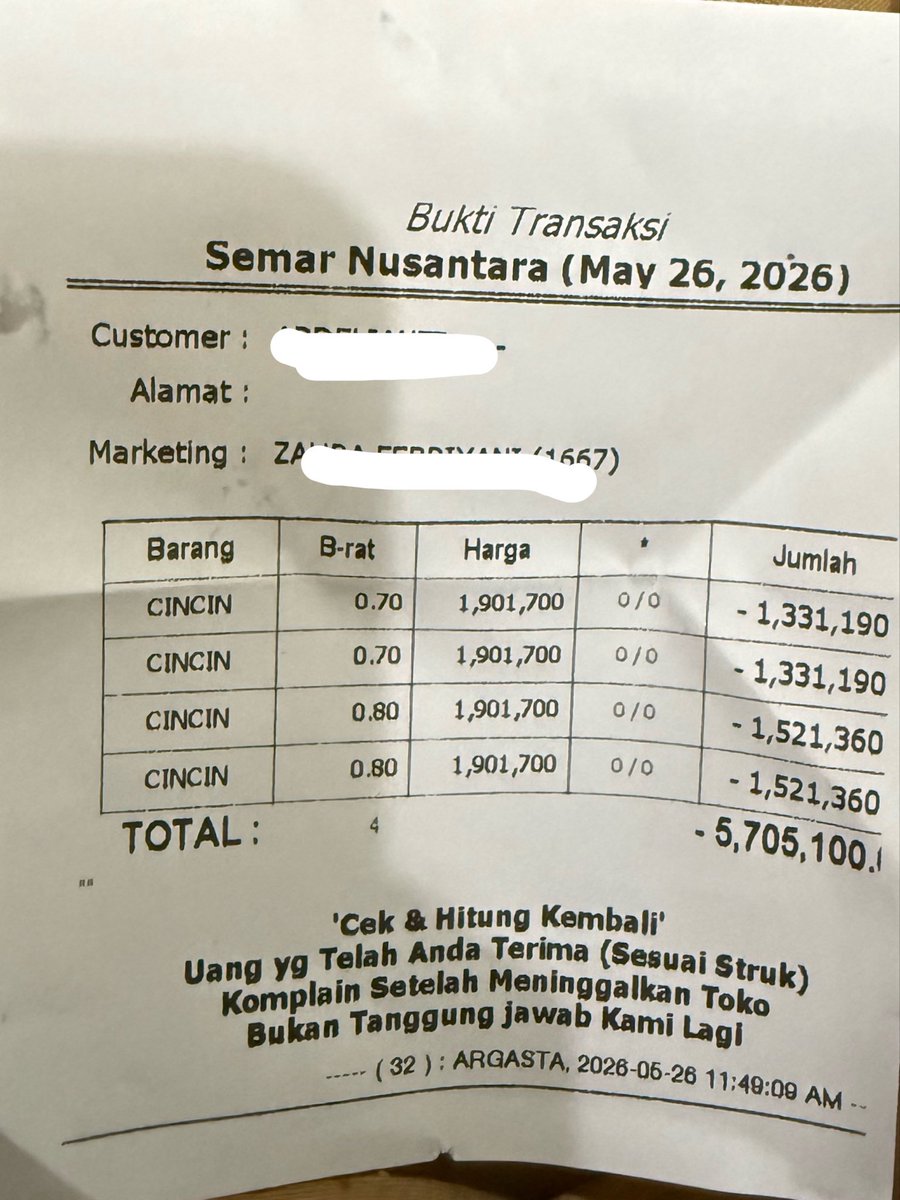 sweetiesvanilie's tweet photo. Baru tau semar nusantara kalo dijaul ngikutin harga emas per hari h jual.

Beli pas 2023 2.920.800 jual pas kemaren dapet 5.705.100, emang lah harusnya invest ke emas 😭😭😭😭😭 https://t.co/jrdjnghp8U
