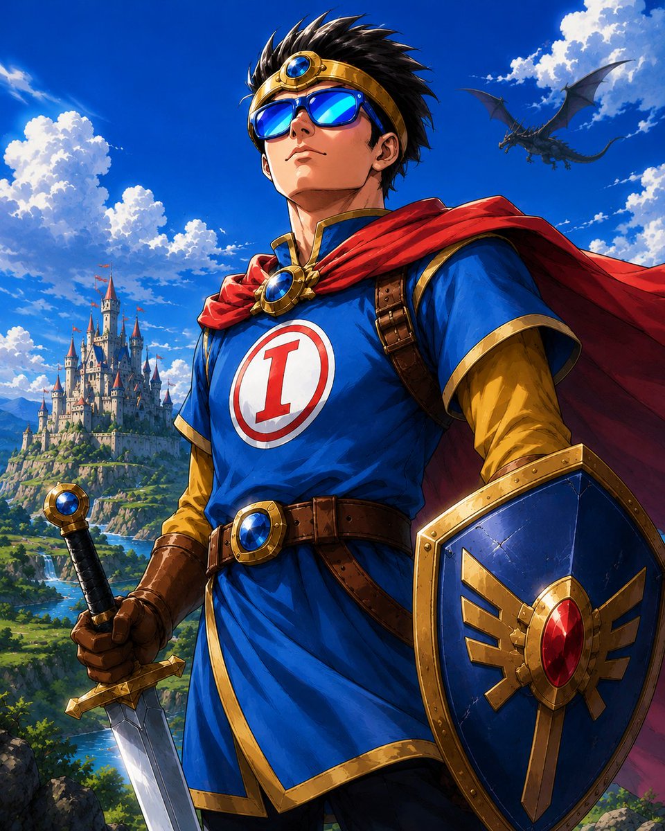 INDEXMAN921's tweet photo. 【インデックスマン変身シリーズ🦸‍♂️】

5月27日の今日は『ドラゴンクエストの日』らしいので、インデックスマンを勇者風に変身させてみました！🦸
インデックスマンは恥ずかしながらドラクエ未体験です！🫣
オススメのシリーズ教えて下さい！⚔️🛡️ https://t.co/CG2lVDIGxo