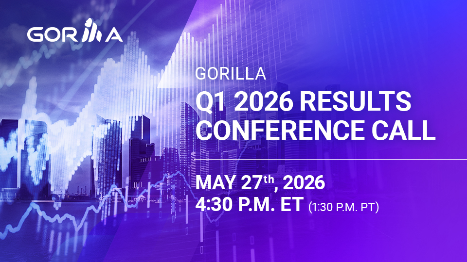 GorillaTechGrp's tweet photo. 📣 Gorilla Q1 2026 Results Conference Call
As we continue advancing AI infrastructure, smart city innovation, cybersecurity resilience, and next‑generation analytics, we’re pleased to share that our First Quarter 2026 Financial Results Conference Call will be on:
 
 🗓 Wednesday, May 27th, 2026
 ⏰4:30 p.m. ET (1:30 p.m. PT)
 📡A press release with full financial results will be issued prior to the call.
 
The webcast will be available live and for replay here: https://t.co/gFvgtEFvu5 
 
We look forward to connecting with our investor community as we move confidently into the next chapter of growth and innovation.
 
#GorillaTechnology #GRRR $GRRR #FinancialResults #AI #SmartCities #Cybersecurity #InvestorRelations