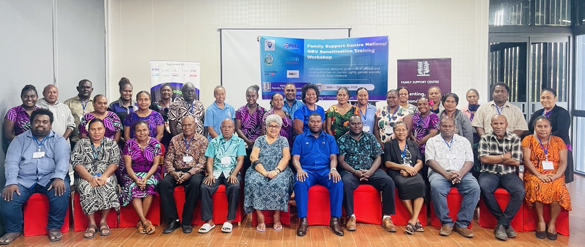 CommsFWCC's tweet photo. FWCC in partnership with Family Support Centre, is facilitating a 4‑day GBV sensitisation workshop in Honiara for provincial Premiers, officials, media &amp; govt reps to strengthen provincial action on gender-sensitive policies. https://t.co/0Ipclf4y9a
