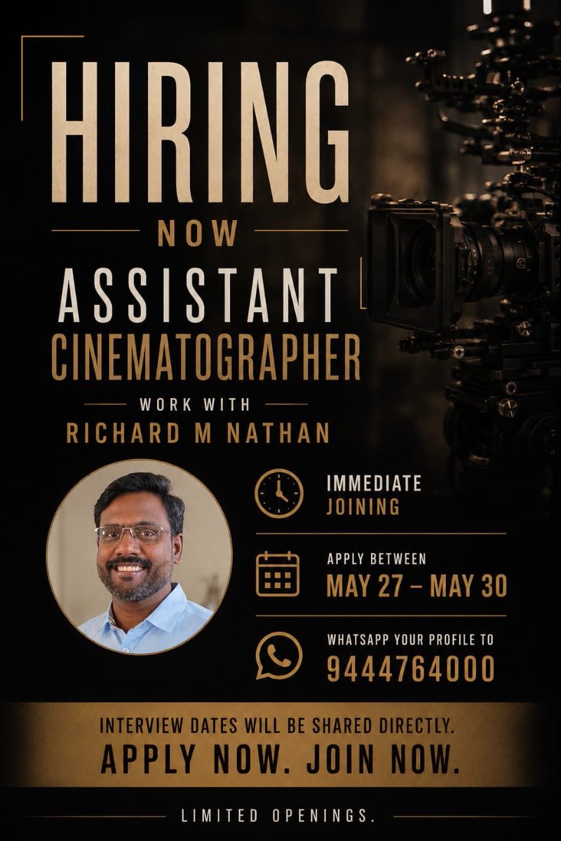 Richardmnathan's tweet photo. One vacancy is available. https://t.co/PotV9PvlQJ