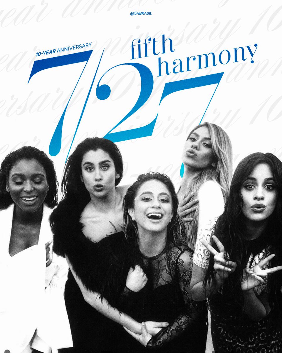 5HBrasil's tweet photo. Há 10 anos, Fifth Harmony lançava 7/27 e marcava a história da indústria musical. 💙

O álbum se tornou o primeiro de um girl group a ultrapassar 1 bilhão de streams no Spotify e, hoje, já soma mais de 2,9 bilhões de reproduções.

#10YearsOf727 https://t.co/HM7QwW2zAO