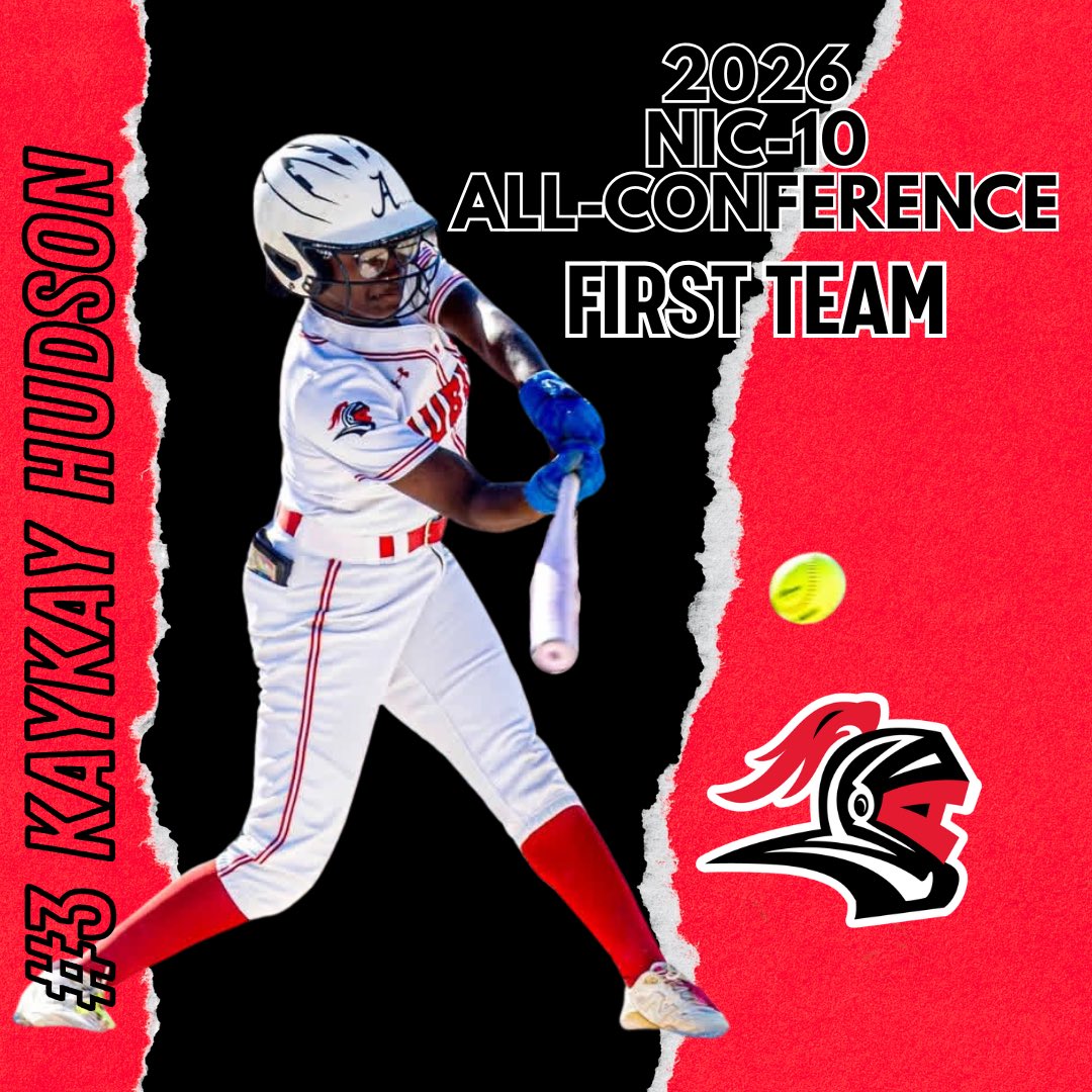 AuburnKnightsSB's tweet photo. Congratulations to KayKay Hudson for earning 2026 NIC-10 All-Conference First Team! https://t.co/0pVCNItSwc