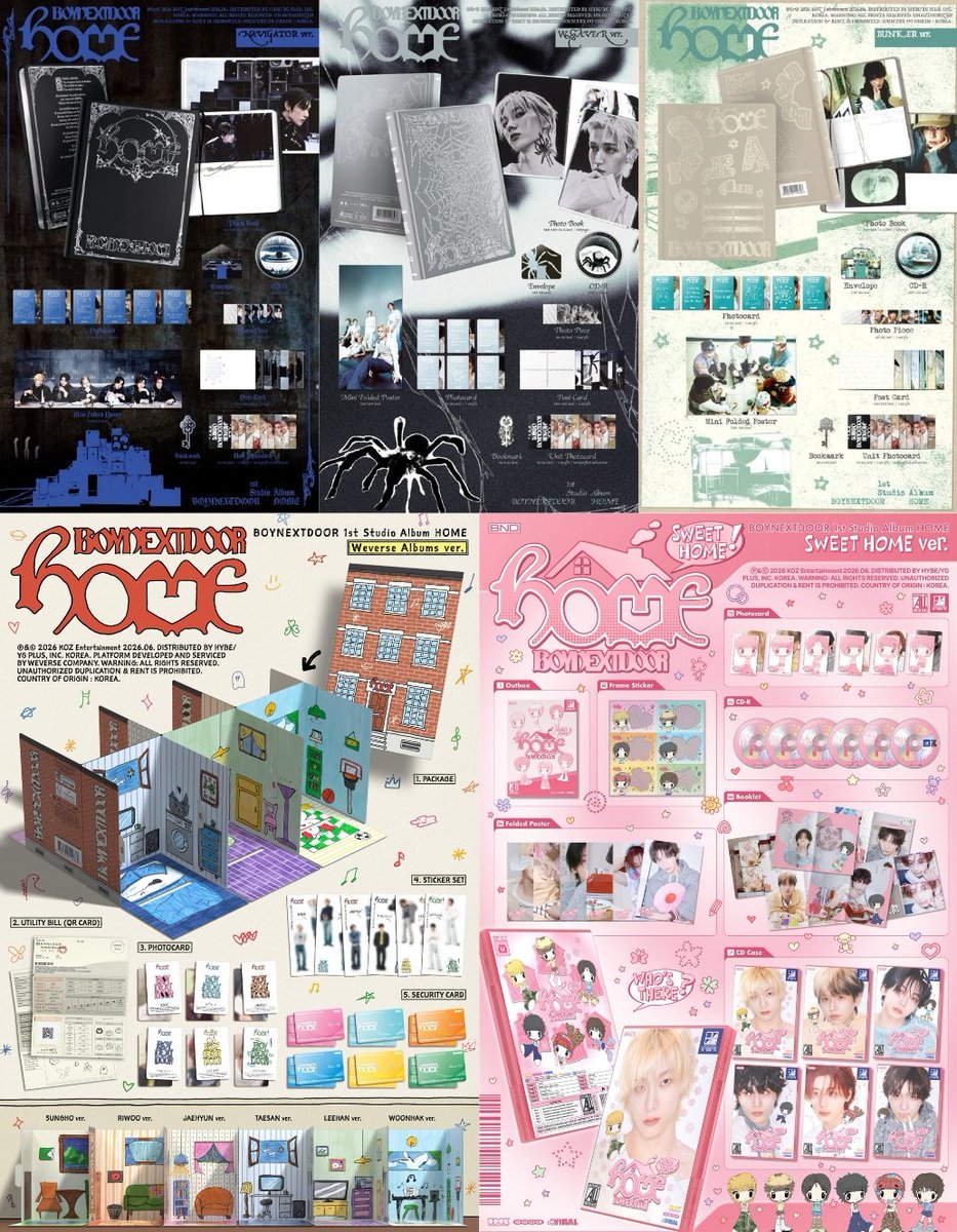 🤍🤍🤍 BOYNEXTDOOR [HOME] 🤍🤍🤍 ＼ トレカ絵柄 公開 ／ ▷🇰🇷店舗
