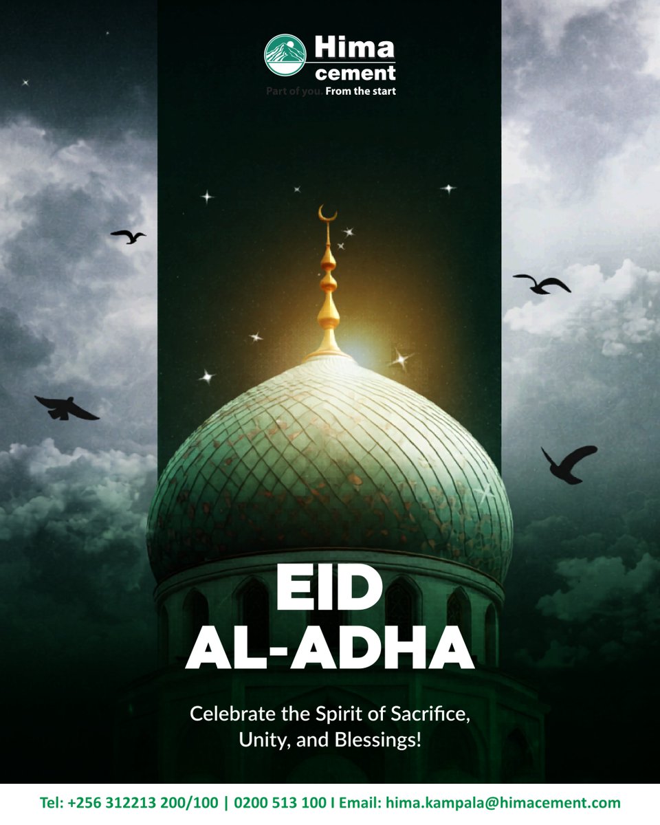 HimaCement's tweet photo. Eid al-Adha Mubarak

May the spirit of sacrifice, faith, unity, and generosity fill every home with peace and blessings.

We wish you and your loved ones a joyful Eid al-Adha.

Eid Mubarak to you all https://t.co/ebWC90EOAE