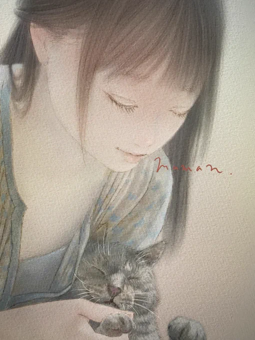 ここをこうこうこうっ!! 本日も12時からギャラリーオープンです。 是非ネコチャン達に会いに来てください #絵 #猫 #キジトラ #猫好き