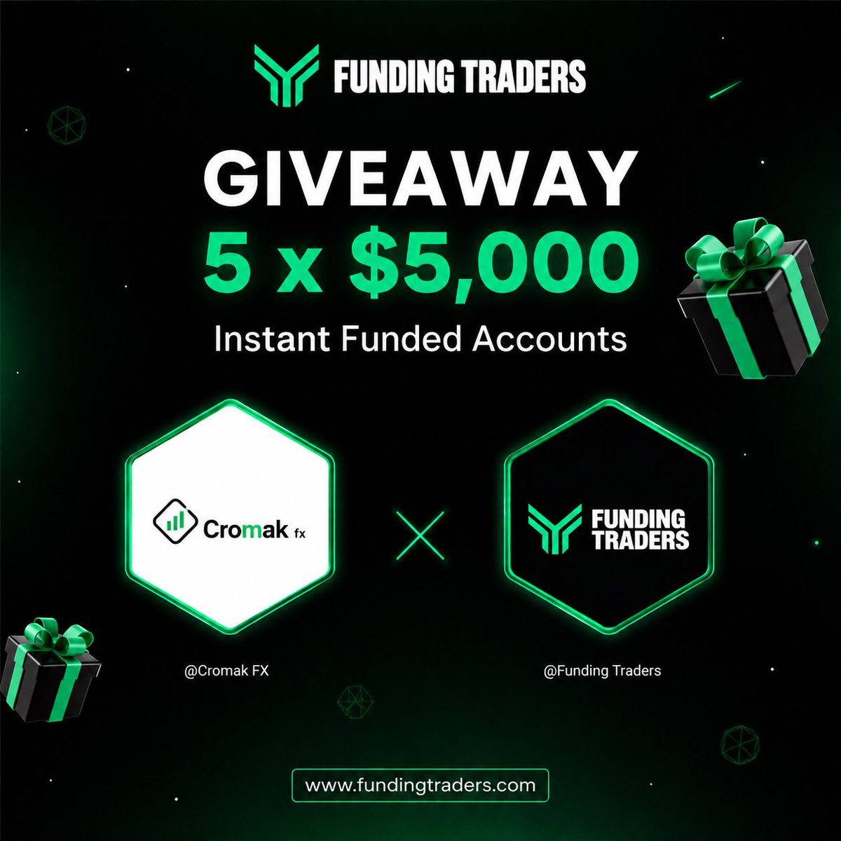 Schrodienger1's tweet photo. 🎊FOR THE COMMUNITY🎊

In Collaboration with @fundingtraders we re Giving out 5x$5K Fundingtraders Instant Funded acct.

✅Must Follow:
@Schrodienger1 
@HexFunded 

@ameeenullah01 
@khaleefeer 
@kawu_yakub95969 

📌Like &amp; Retweet Post
📌Tag 3 Traders you know https://t.co/dwS5js0rHi
