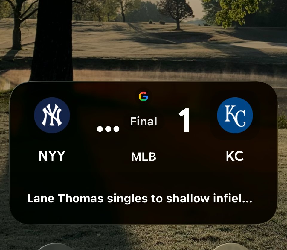 TulsaJayhawk's tweet photo. @royalsreview This is how bad it was, Google score update had ellipses for the Yankees score 🤣😂🥲😥 https://t.co/9UNTZkOKrv