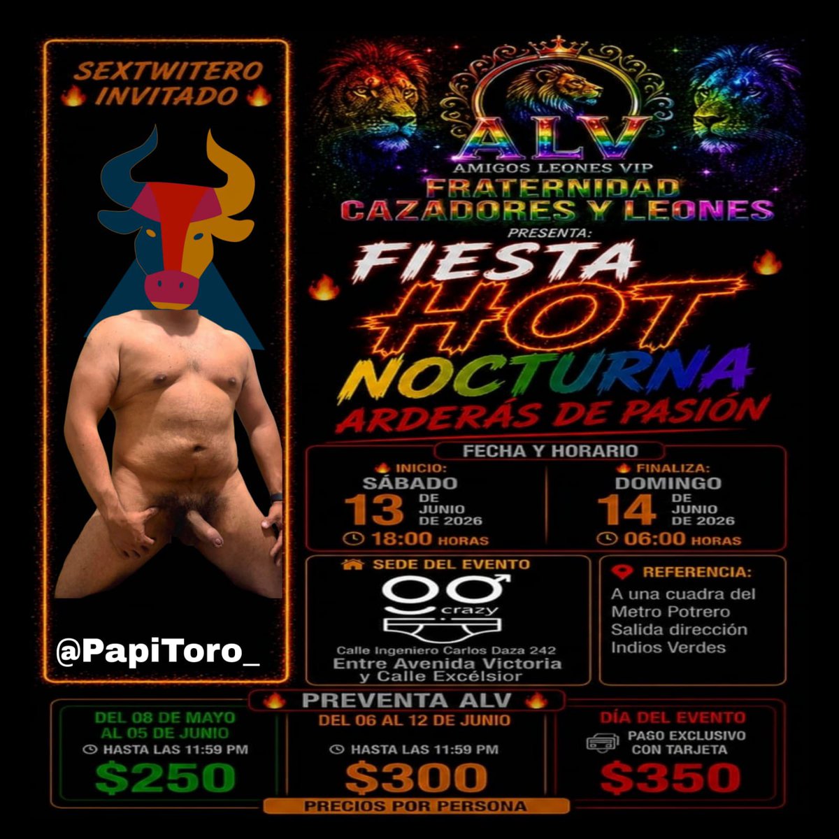 PapiToro_'s tweet photo. ¿Quieres acompañarme  a esta excitante convivencia con @ALVcazadores26 ?

Espero verlos por allá, becerritos!! 🐂 https://t.co/jpn3KyvB1d