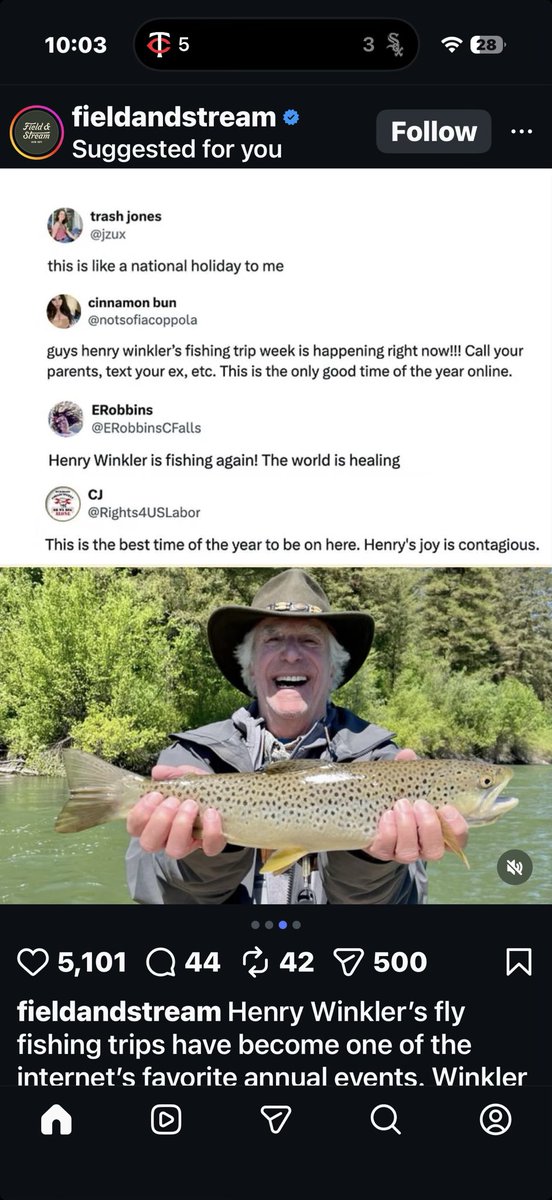 aimone35's tweet photo. Hey @ERobbinsCFalls look at you crushing it on @FieldandStream Insta https://t.co/baVEVDwjtp