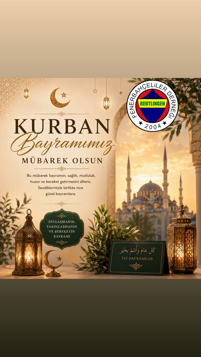 rtfb2004's tweet photo. Kurban Bayramı; paylaşmanın, dayanışmanın ve gönüllere dokunmanın en güzel zamanıdır. 🌙✨
Sevdiklerinizle birlikte sağlık, huzur, mutluluk ve bereket dolu bir bayram geçirmeniz dileğiyle…

Kurban Bayramınız mübarek olsun. 🤍 https://t.co/1kv0L6CXRo