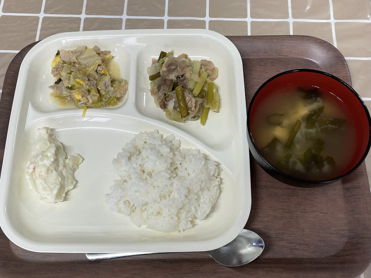testerslab002's tweet photo. 本日のランチは白菜と豚肉のうま煮と牛肉のネギ塩炒めとポテトサラダとお味噌汁です！
　
今日はドラゴンクエストの日！
そしてなんと40周年だそうです！
老若男女に愛されるドラクエですが皆さんはプレイしたことありますか？(´∀｀=)

テスターズラボでは見学・体験実施中！

#白石 #就労継続支援B型 https://t.co/NRRWh5WM8J